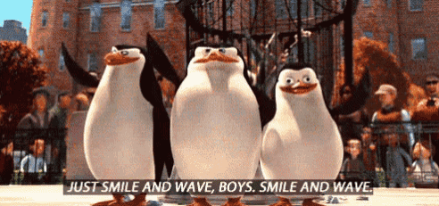 smile and wave